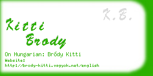 kitti brody business card